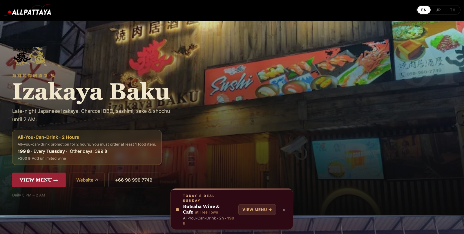 AP Restaurant Menu